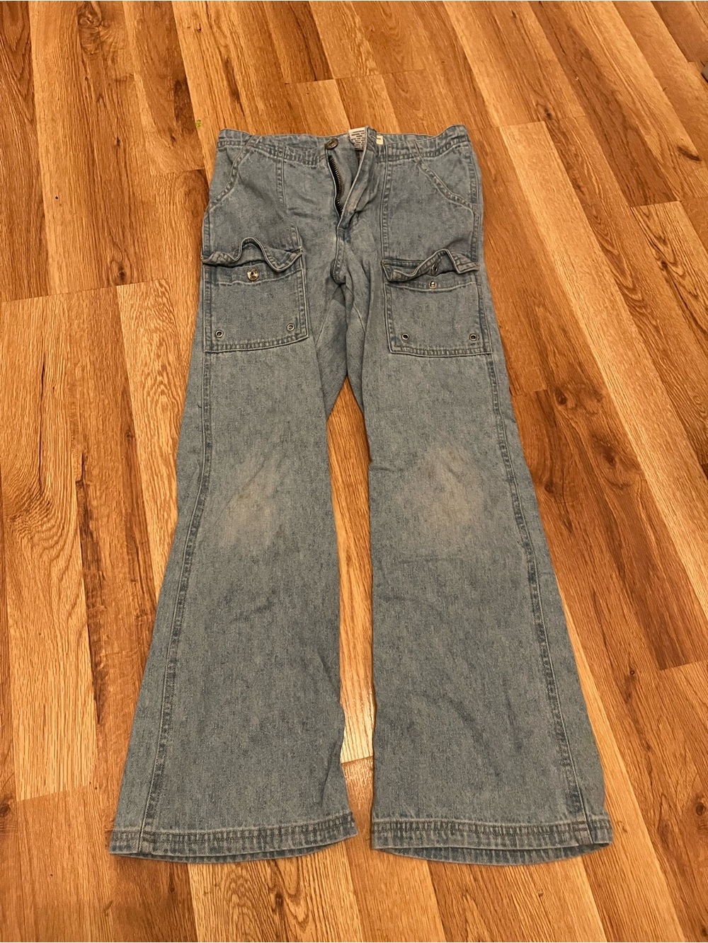 Cherokee Light Blue Flared Utility Jeans